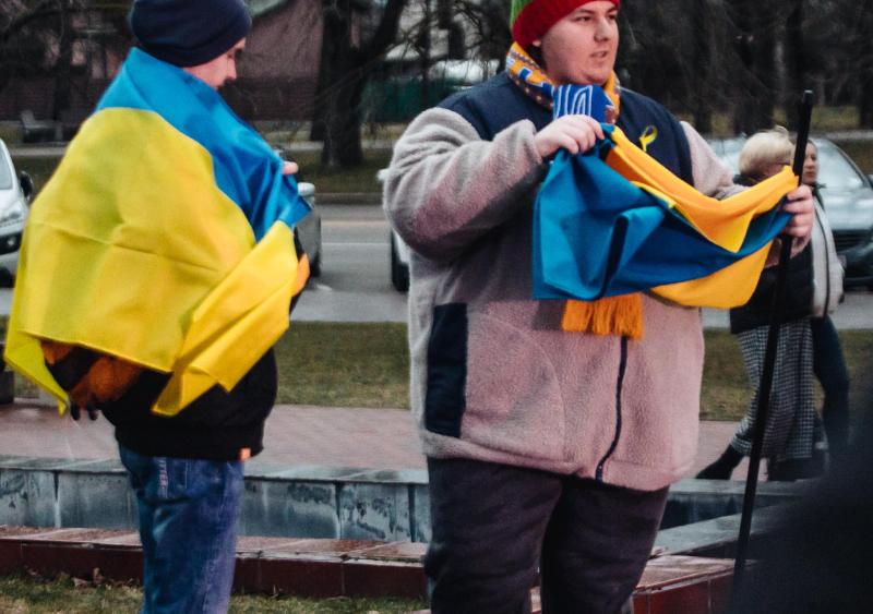 2-ųjų karo Ukrainoje metinių minėjimas