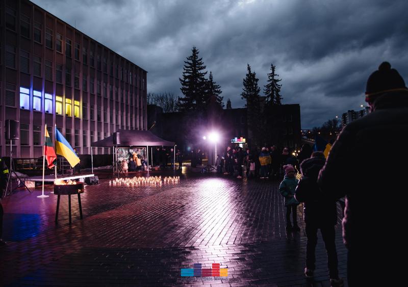 2-ųjų karo Ukrainoje metinių minėjimas