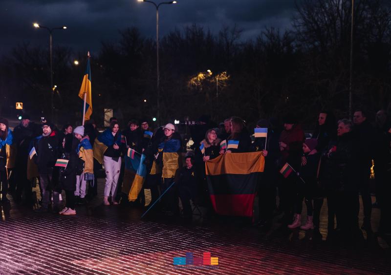 2-ųjų karo Ukrainoje metinių minėjimas