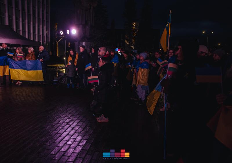 2-ųjų karo Ukrainoje metinių minėjimas
