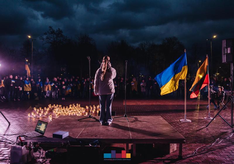 2-ųjų karo Ukrainoje metinių minėjimas