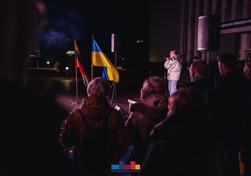 2-ųjų karo Ukrainoje metinių minėjimas