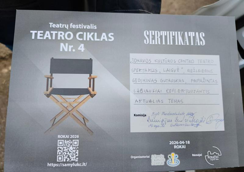 Spektaklis „Laisvė“ – tarp ryškiausių festivalyje
