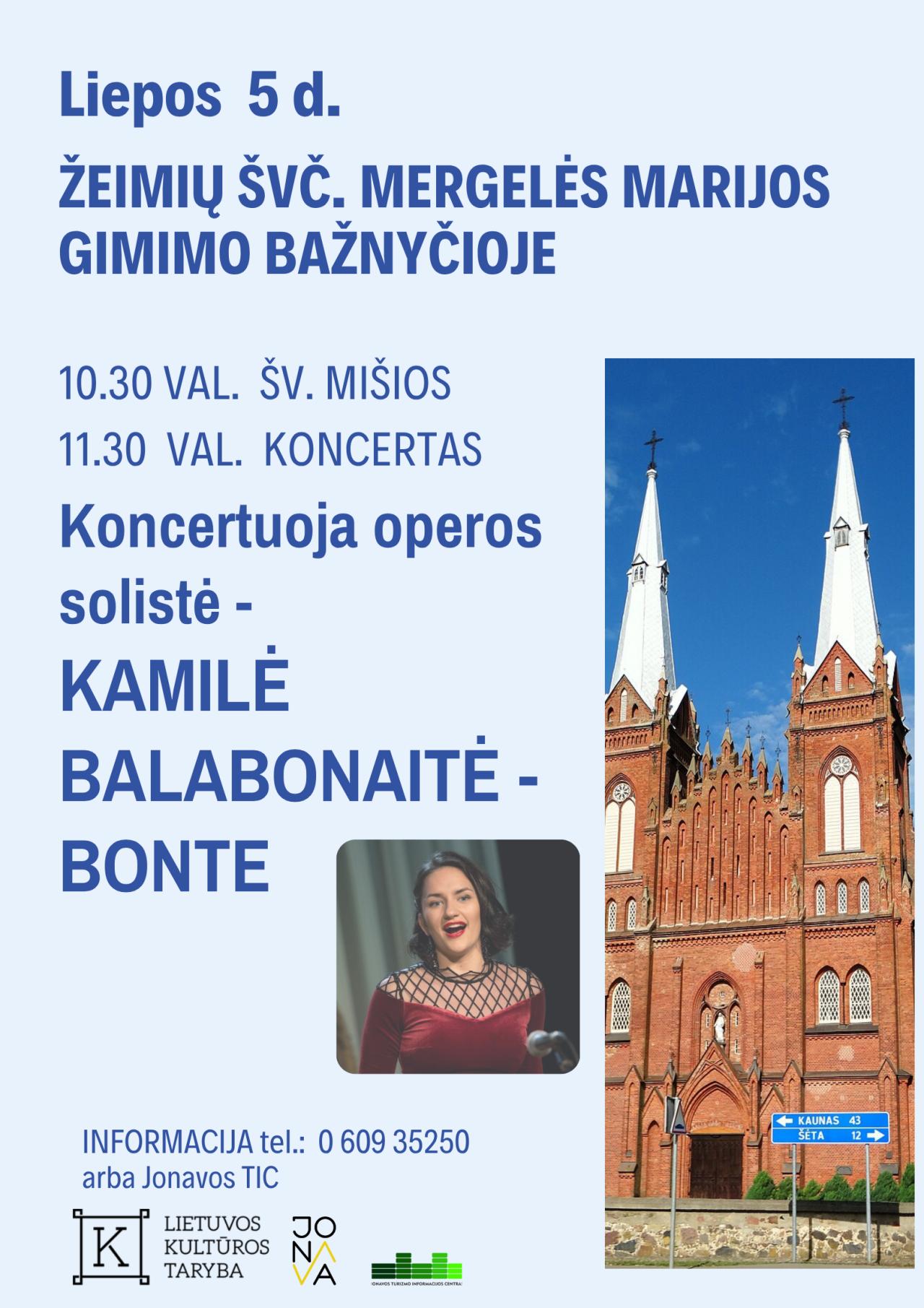 Kamilės Balbonaitės – Bonte koncertas 