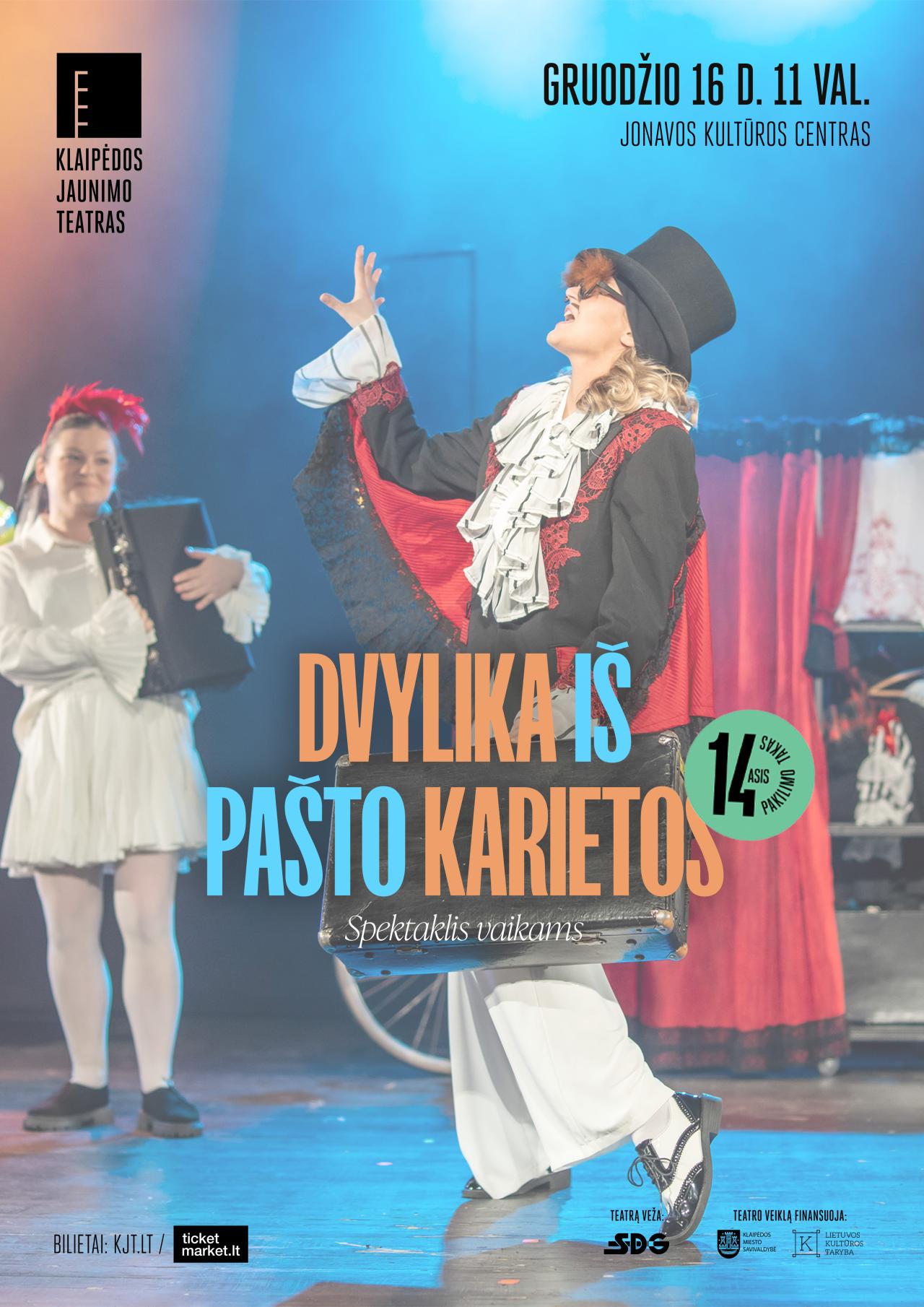 Spektaklis „Dvylika iš pašto karietos“ Jonavoje
